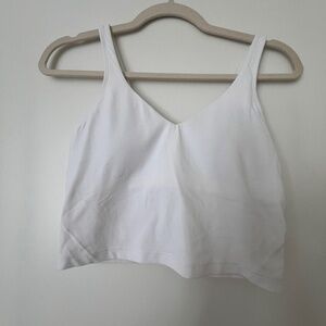 Lululemon aligned crop top white